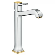 Смеситель для раковины ( д.к ), хром/золото, Hansgrohe Metropol 31303090