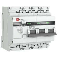 Дифференциальный автомат АД-32 (селективный) 3P+N 32А/300мА EKF PROxima DA32-32-300S-4P-pro
